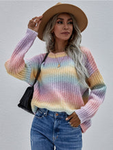 Tie-Dye Bat-Sleeve Sweater - Lilac