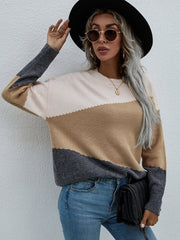 ELMA Knit Jumper - Apricot Block