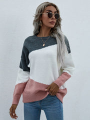 ELMA Knit Jumper - Pink Block