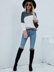 ELMA Knit Jumper - Pink Block