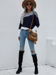ELMA Knit Jumper - Navy Block