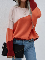 ELMA Knit Jumper - Orange Block