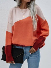 ELMA Knit Jumper - Orange Block