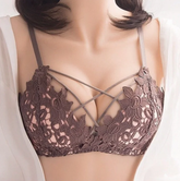 Lace Floral Embroidery Bralette Lingerie Comfort Seamless Adjusted Bras