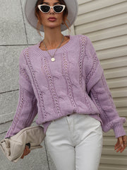 ZINNY KNIT SWEATER - LAVENDER