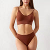 Lingerie Panties Bra G-String Seamless Tank Crop Top Brassiere Underwear Set