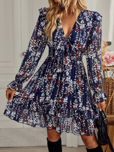 SHOWER ME IN FLORALS MINI DRESS - NAVY