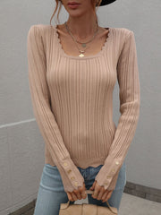 SHELL KNIT TOP - NEUTRAL