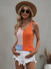 BABETTE KNIT TANK - ORANGE