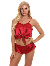 Pajamas Polyester Panty Top 2 Piece Lingerie