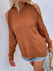 Persimmon Shoulder Cut-Out Knit Sweater