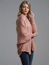 Pink Batwing Loose Fit Cardigan