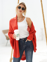 Red Batwing Easy On Cardigan