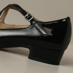genuine leather double metal belt cross strap slip-on flats daily single shoes soft comfortable casual daily shoe