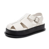 Roman Sandals Closed toe Leisure Thick Soled Woven Shoes Sandals