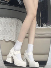 Platform Heels Round Toe High-Heeled Shoes Sandals Pump Latest Beige Straps African Crossdressers C