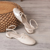 cover toe cross band gladiator sandals japanned leather ankle strap sandalias mujer low heel shoes