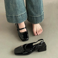Cover Toe Sandals Ankle Buckle Party Dress Singbacks Mules Shoes Zapatos De Mujer