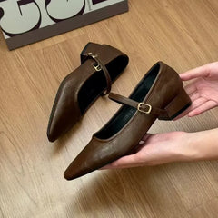 slip-on flats square toe elegant slim daily shoes