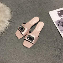 Low Shoes PU Hoof Heels Rome Fabric Rubber Shoes Low Hoof Heels PU Rubber Rome