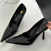 Patent Leather Pointed Toe Thin High Heels Elegant Party Shoes