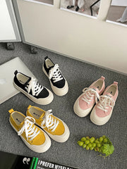 Shoes Platform Casual Sneakers Black Flats Soft Clogs Espadrille Retro Fabric Leisure Canvas Flat Blac