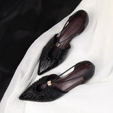 Pointed Hollow Pleated Flat Shoes Outdoor Shallow Casual Sandals Comfortable Breathable Shoes