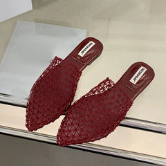 Pointed Toe Flats Slippers Footwear Sandals Shoes Beach Slides Flats Slippers Shoes