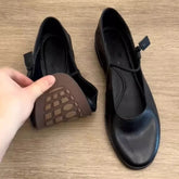 Mary Jane Style Breathable Flat Shoes Round Toe All-Match Shallow Mouth Casual Sneakers Leisure Versatile Shoes