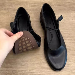 Mary Jane Style Breathable Flat Shoes Round Toe All-Match Shallow Mouth Casual Sneakers Leisure Versatile Shoes