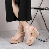 Size 31-44 Wedge Sandals Comfortable Non-slip Soft Bottom Platform Super High Heel Small Size Open Toe Shoes