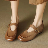 Strange Low Heels Flats Woman Buckle Strap Mary Janes Round Toe Flats Loafers Femme Slip On Barefoot Mocassines Mujer Boat Shoes