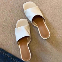 Elegant Sandals High Heels Slippers Brand Chunky Dress Open Toe Shoes Flip Flops Slides