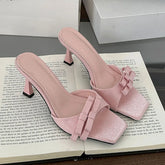Butterfly-Knot High Heels Pumps Shoes In Slip Thin Heels Shoes