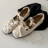 Style Color Block Flats Mary Jane Square Toe Bow Sweet Shoes Casual Comfy Daily Dress Slip on Flats Shoes