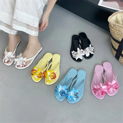 Design Camouflage Flower Low Flat Heels Slippers Clip Toe Casual Outdoors Beach Flip Flops Shoes