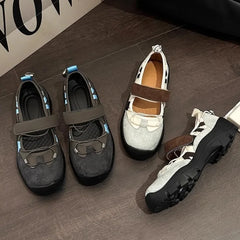 Retro Style Shallow Mouth Casual Mary Jane Versatile Comfortable Thick Soled Sports Single Shoes
