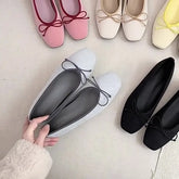 Increas Height Shoes Square Toe Casual Sneakers Clogs Platform All-Match Dress Flats Slip-on M