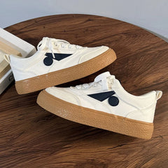 Thick Bottom Training Shoes Retro Mixed Color Students Sneakers Casual Concise Soft Soled Sports Shoes