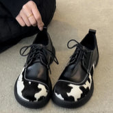 Soft Sole British Style Flats Casual Loafers Comfortable Rubber Bottom Non-slip Shoes