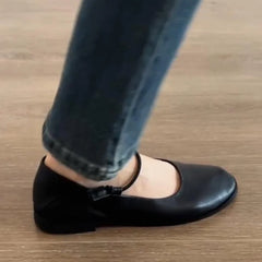 Mary Jane Style Breathable Flat Shoes Round Toe All-Match Shallow Mouth Casual Sneakers Leisure Versatile Shoes