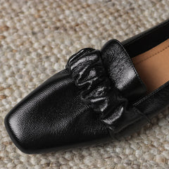 sheepskin slip-on flats elegant high quality soft comfortable daily slim ballet flats shoes