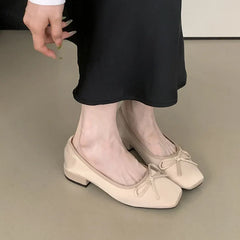 Shallow Flats Slip On Shoes Slides Silk Butterfly-Knot Footwear Flats With Shoes