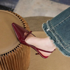 Solid Color High-heeled Sandals