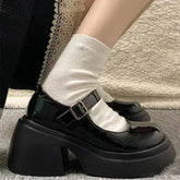 Platform Mary Jane Shoes Shoes Thick Heels Trendy Street Lolita Shoes Round Toe Ankle Strap Pumps