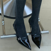 Pointed Toe High Heels Design Style Thin Heels Banquet Party Sandalias Shoes
