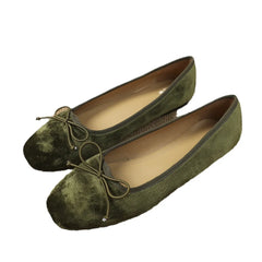 Shoes Round Toe Soft Bottom Loafers Comfortable Flats Casual Boat Shoes Bowtie ballerinas shoes Woman