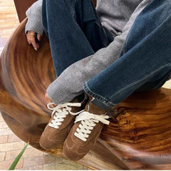 Sports Shoes Genuine Leather Thick-Soled Single Shoes 2025Retro Sports Forrest Gump German Training Shoes