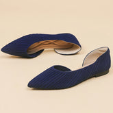 D'orsay Flats Shoes Stretch Soft Ballerinas Loafers Femmes Pointed Toe Slip On Moccasines Fly Weaving Princess Ballets