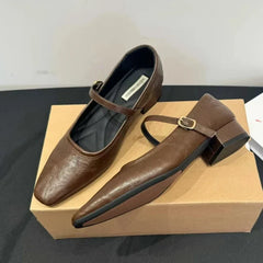 slip-on flats square toe elegant slim daily shoes